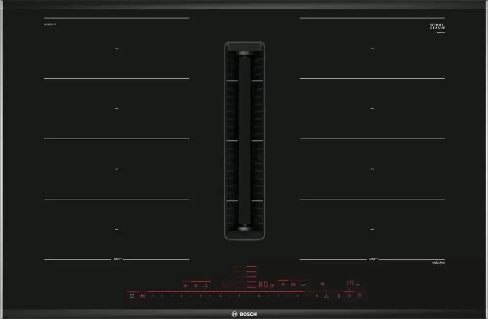 Индукционная варочная панель с вытяжкой Bosch PXX875D57E