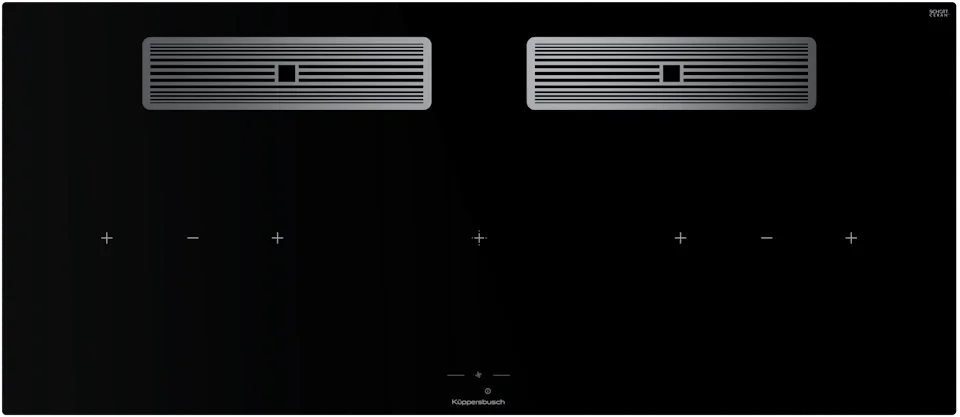 Индукционная варочная поверхность с вытяжкой Kuppersbusch KMI 12850.0 SR-S Silver Chrome