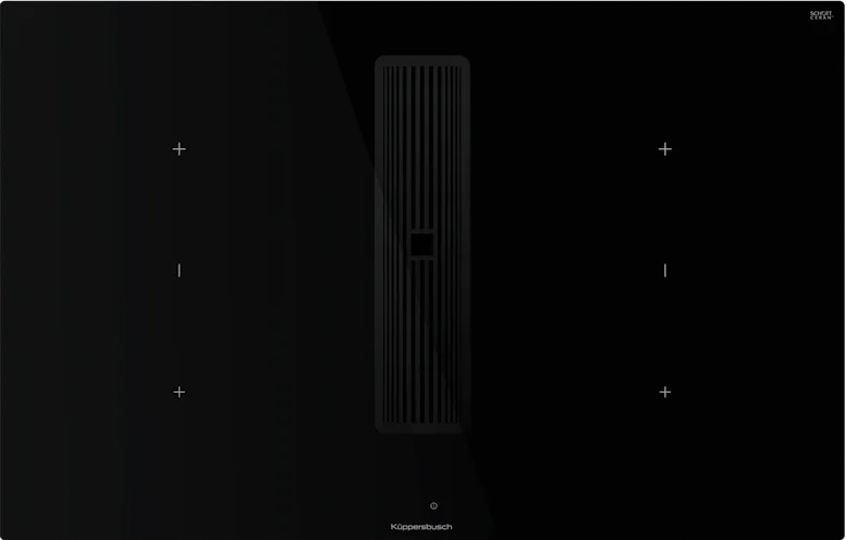 Индукционная варочная панель с вытяжкой Kuppersbusch KMI 8350.0 SR Black Chrome