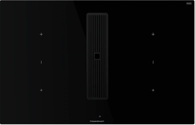 Индукционная варочная панель с вытяжкой Kuppersbusch KMI 8350.0 SR Black Velvet