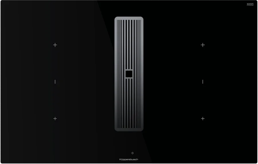 Индукционная варочная панель с вытяжкой Kuppersbusch KMI 8350.0 SR Silver Chrome