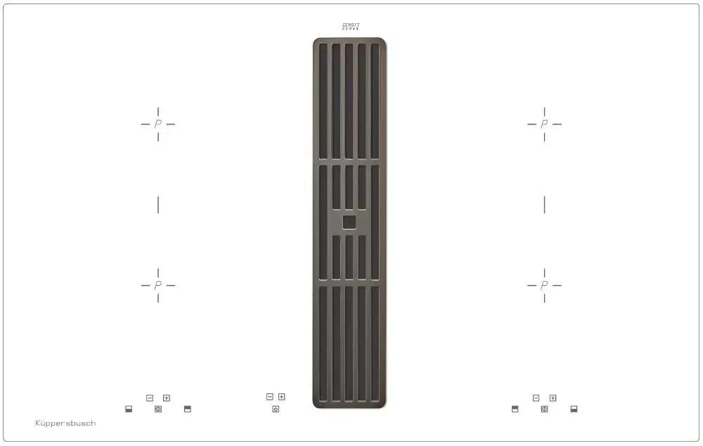 Варочная панель с вытяжкой Kuppersbusch KMI 8500.0 WR Black Chrome