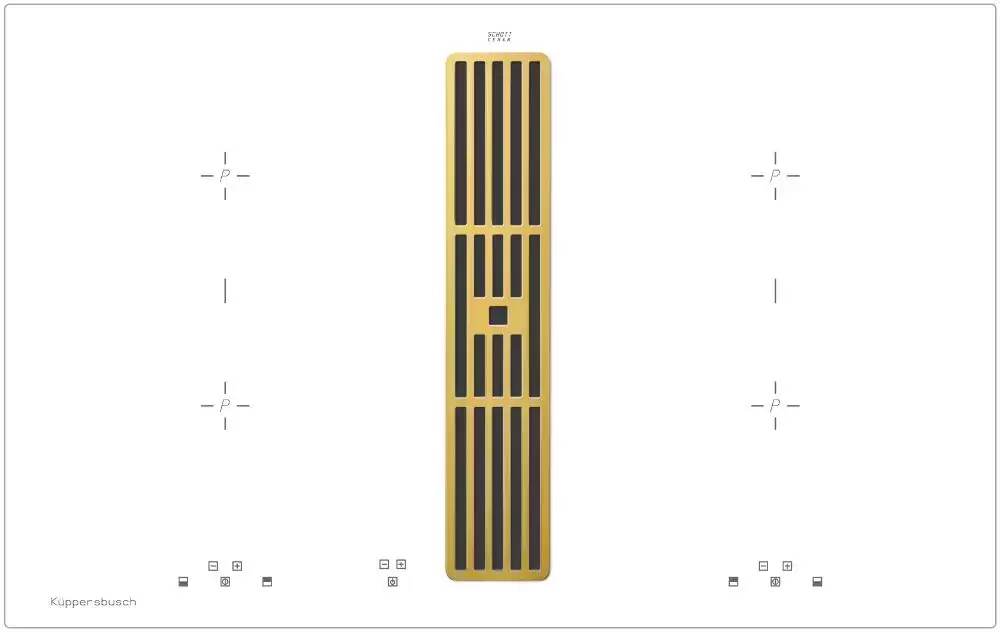Варочная панель с вытяжкой Kuppersbusch KMI 8500.0 WR Gold