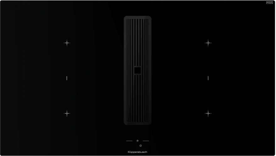 Индукционная варочная поверхность с вытяжкой Kuppersbusch KMI 9850.1 SR-E Black Chrome