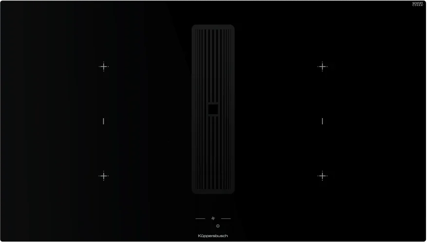 Индукционная варочная поверхность с вытяжкой Kuppersbusch KMI 9850.1 SR-S Black Velvet