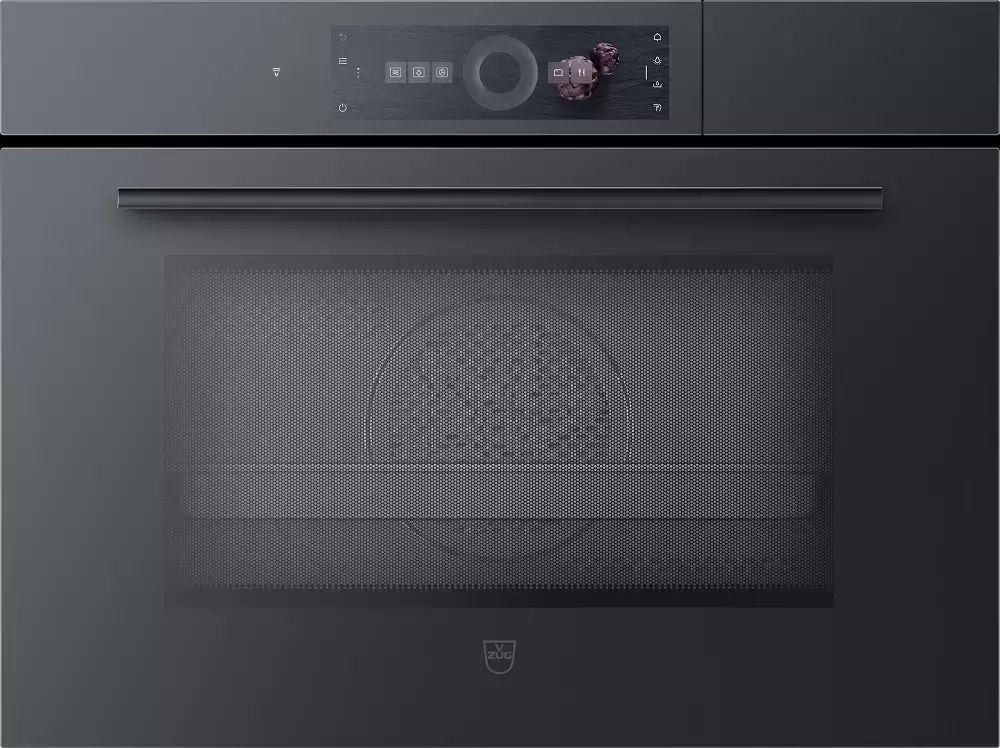 Встраиваемый комбинированный паровой шкаф V-ZUG CombiSteamer V6000 45M CSM6T-23041 (черное стекло)